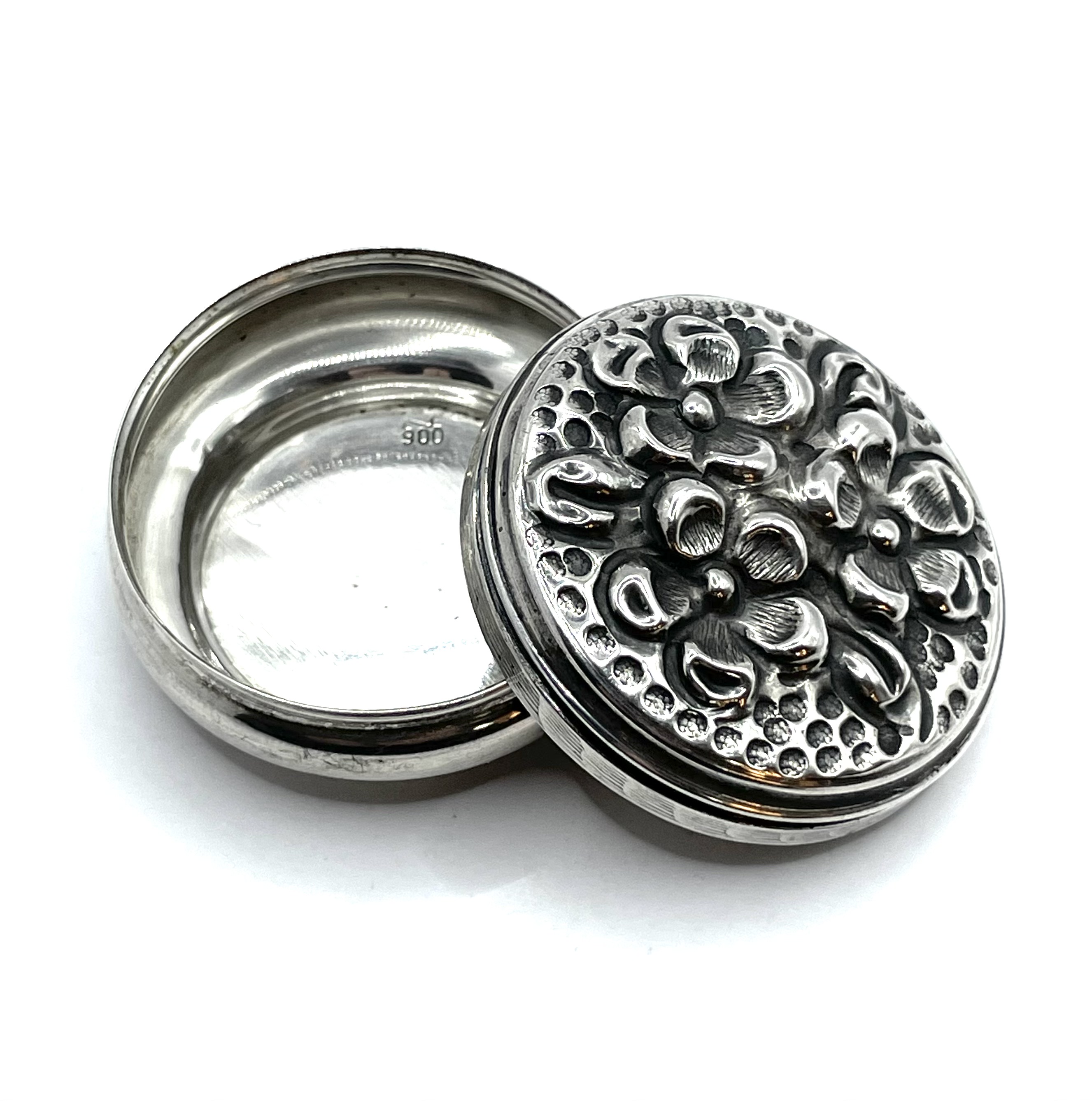 Sterling silver pill box