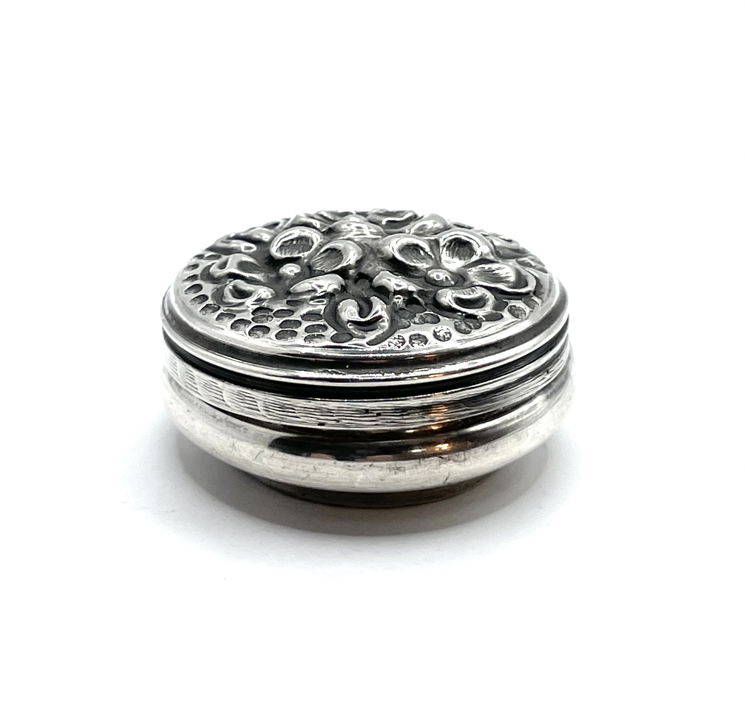 antique silver patch box