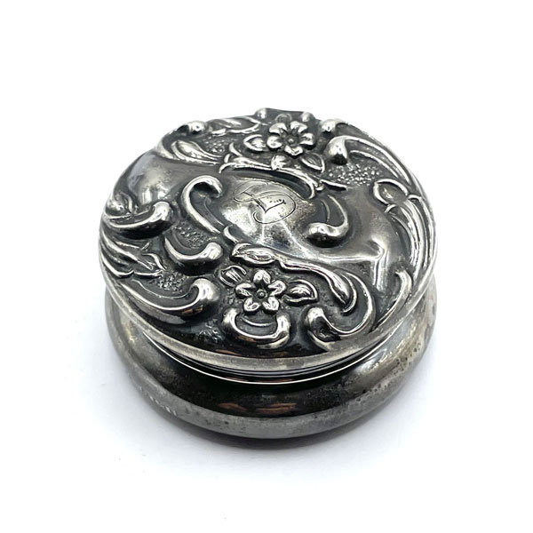 antique silver patch box