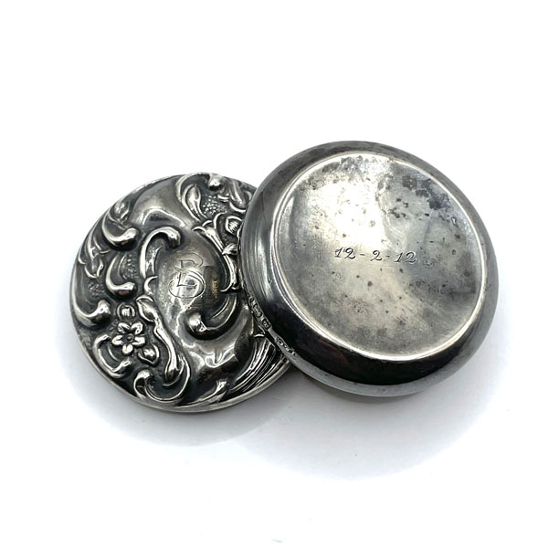 antique silver patch box