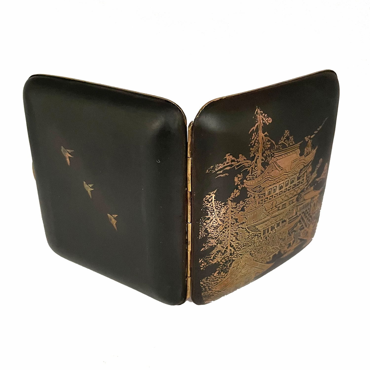 Vintage Nielloware Japanese Cigarette Case