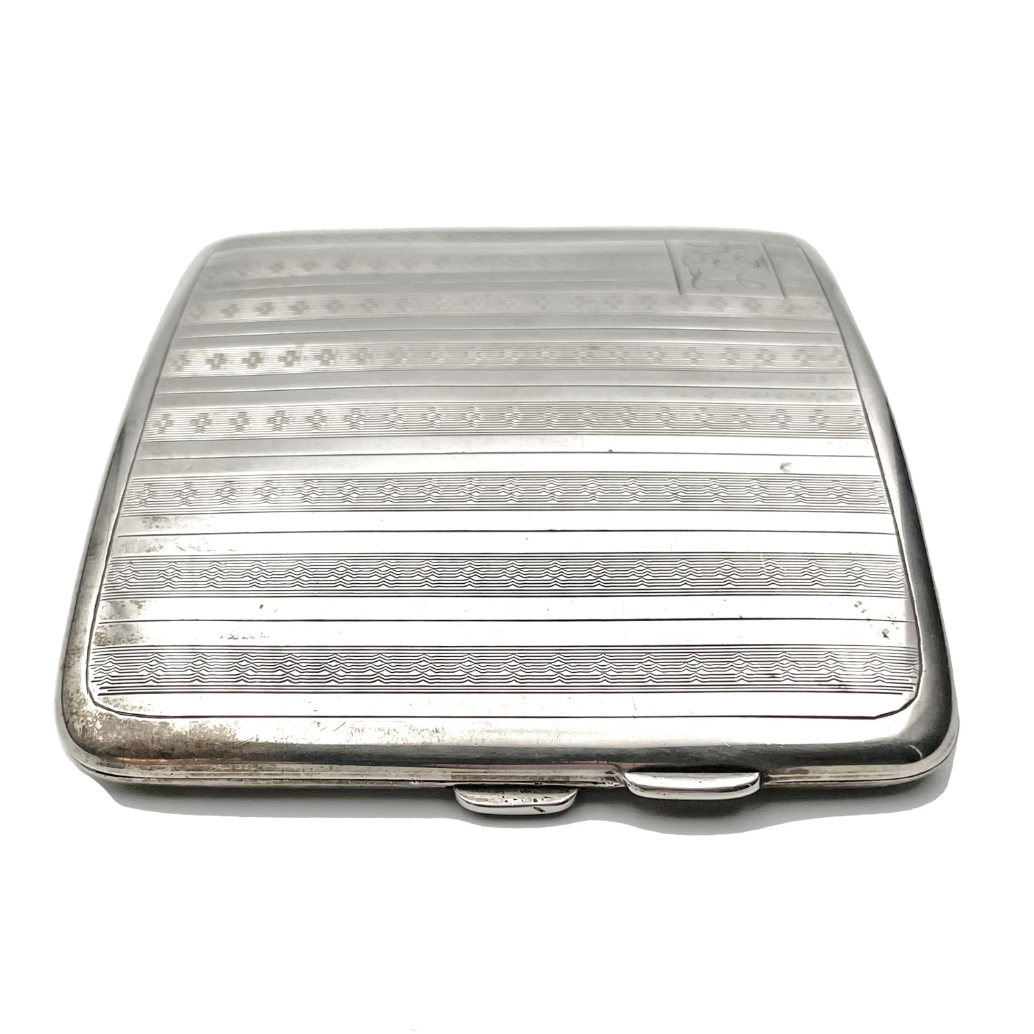 1920s Art Deco Sterling Cigarette Case