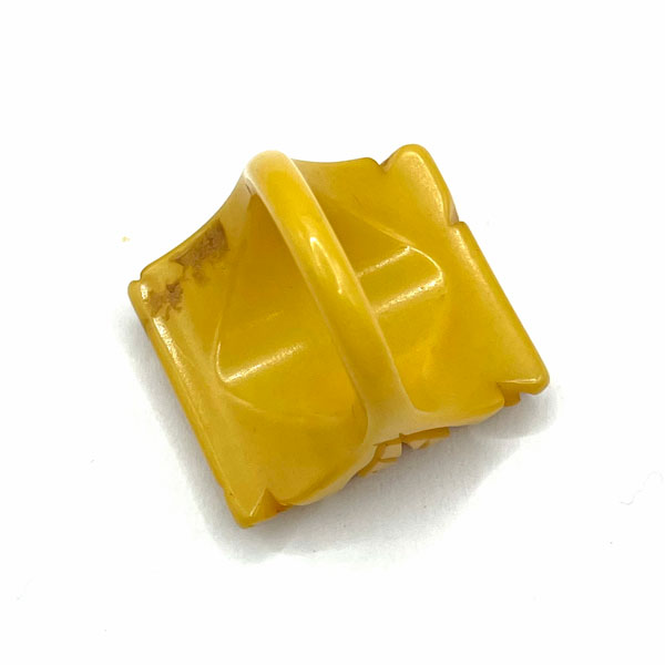 Hand carved bakelite ring