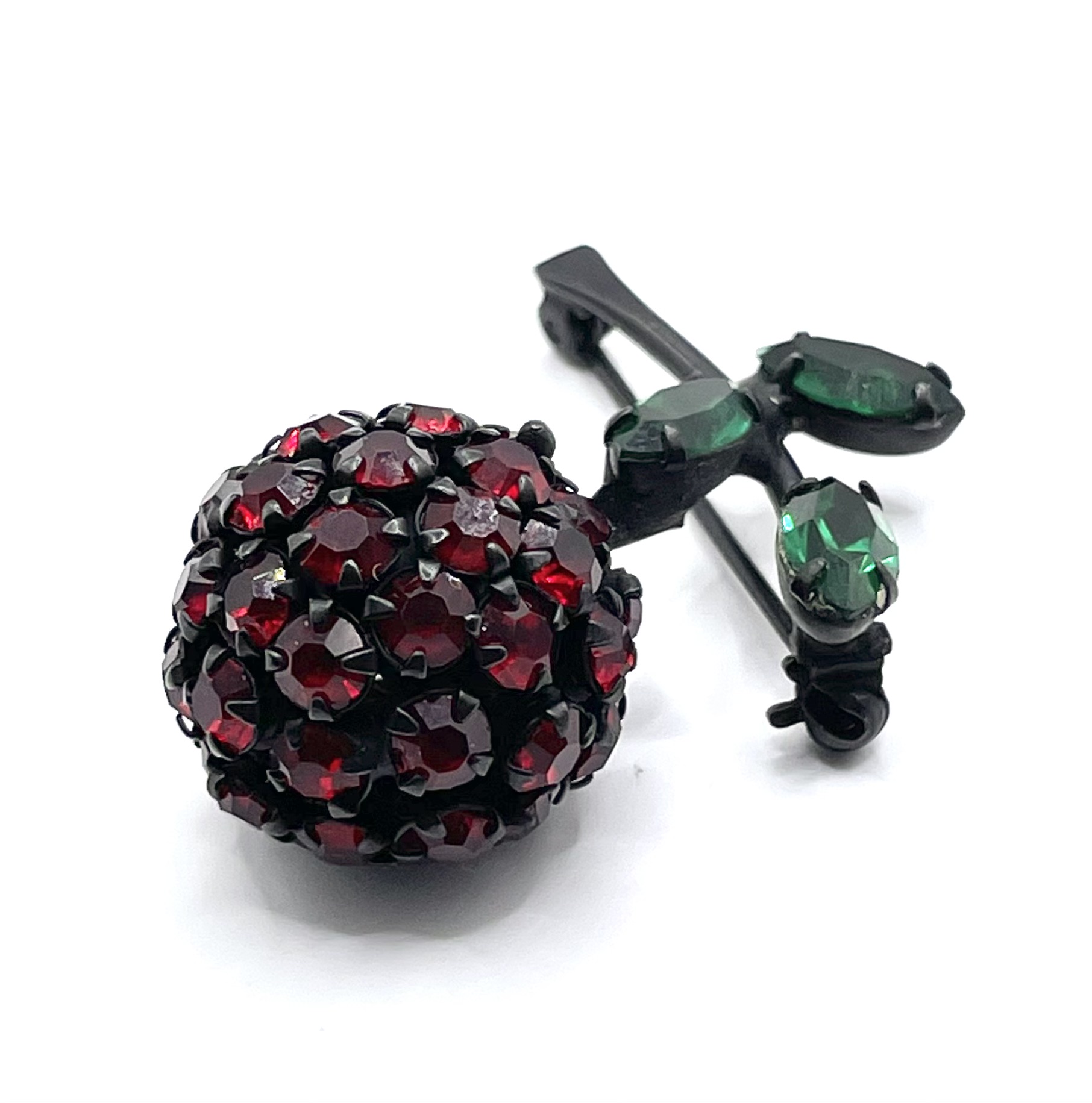 Warner red cherry brooch