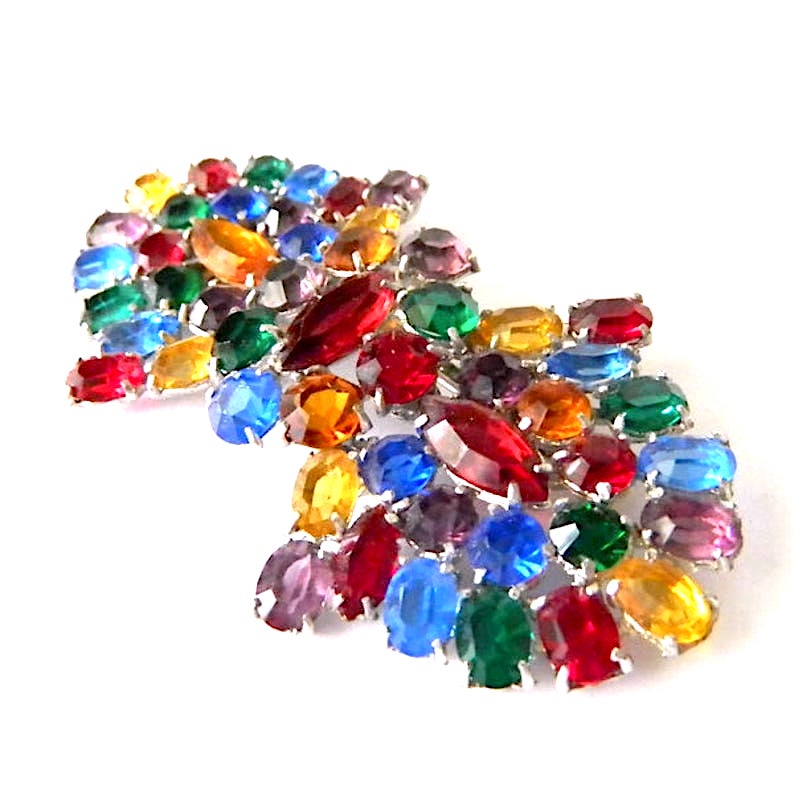 1930's rhinestone brooch