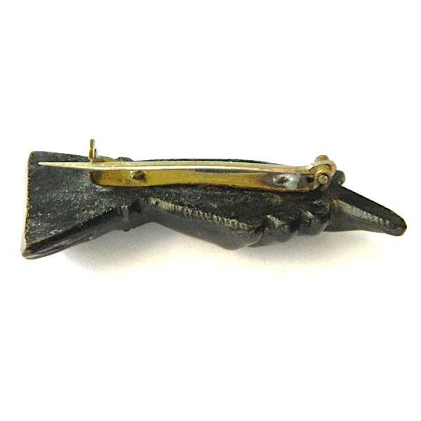 Antique pointing hand brooch