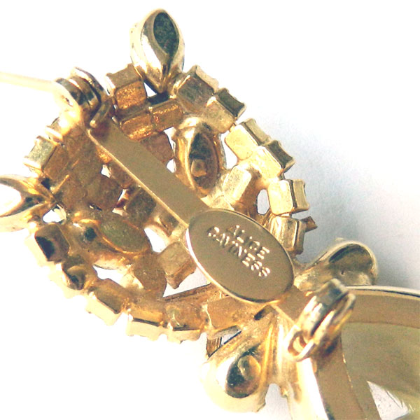 Alice Caviness rhinestone cat brooch