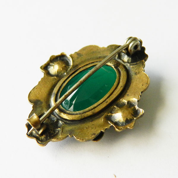 Rhinestone snake brooch