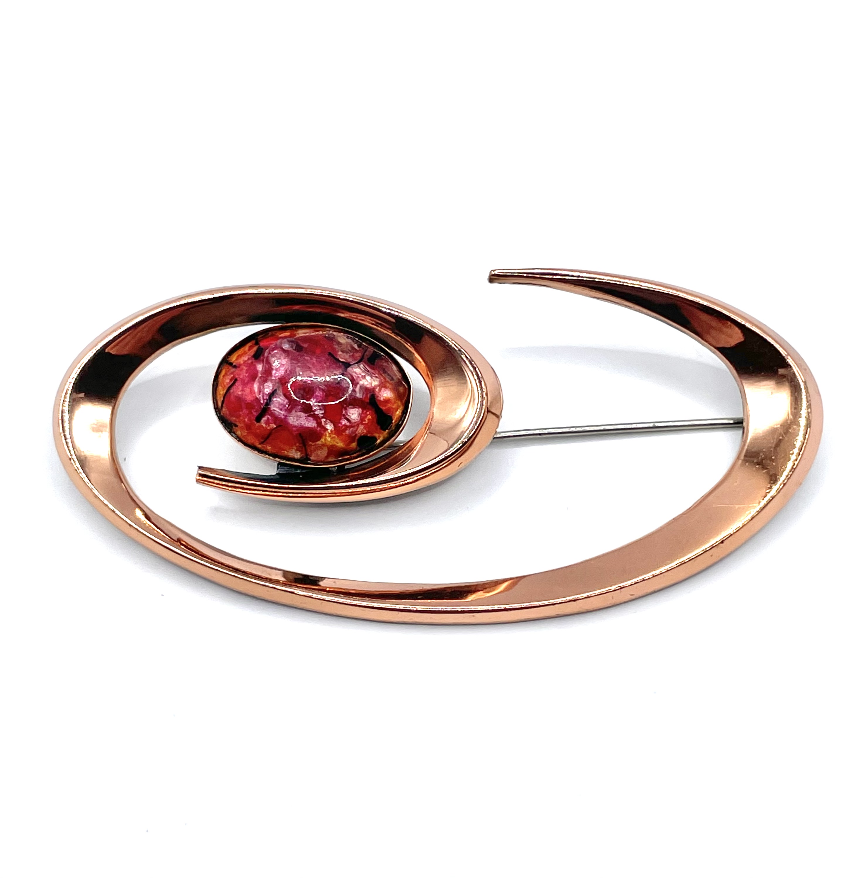 Renoir Matisse copper brooch