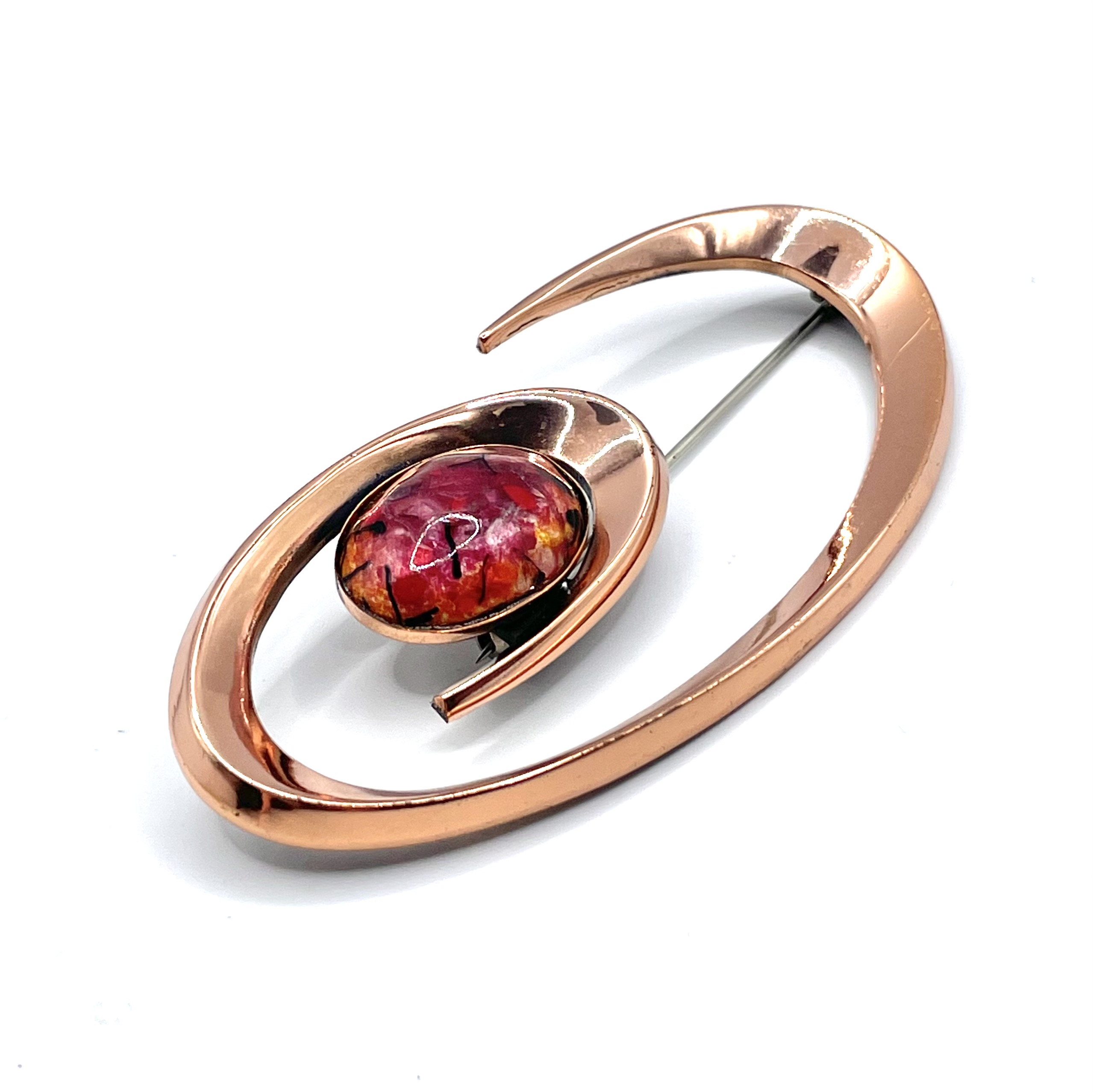 Renoir Matisse copper brooch