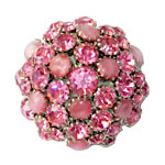 1950s Warner pink rhinestone brooch