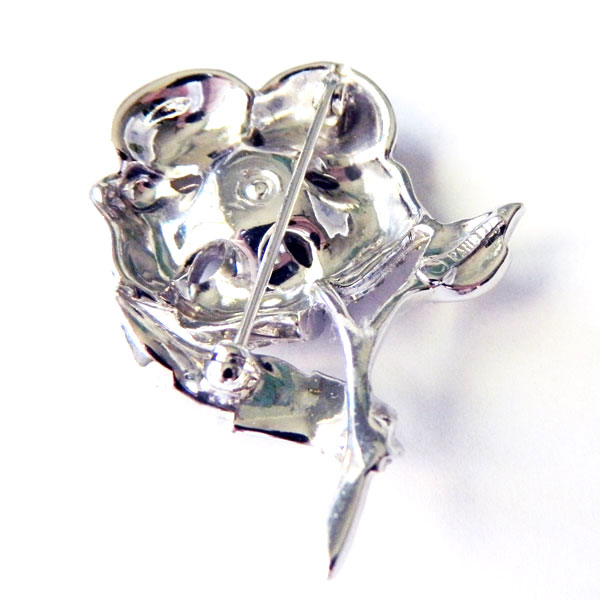 Panetta rhinestone flower brooch