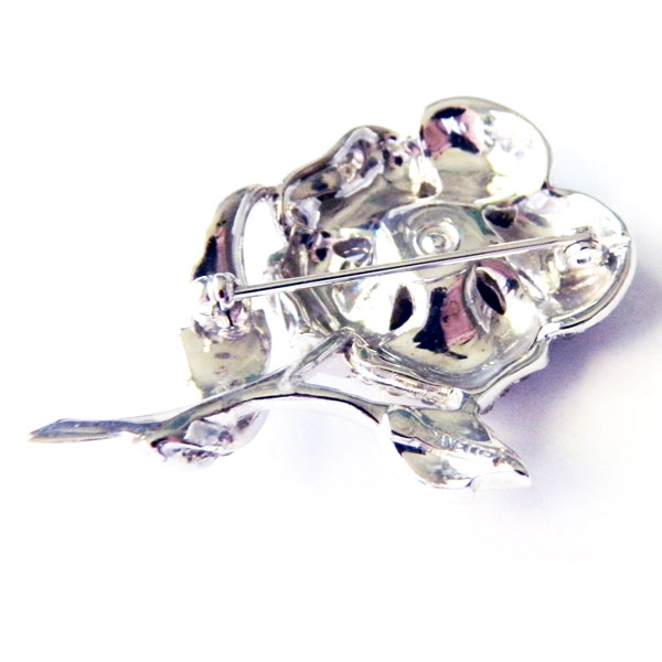 Panetta rhinestone flower brooch