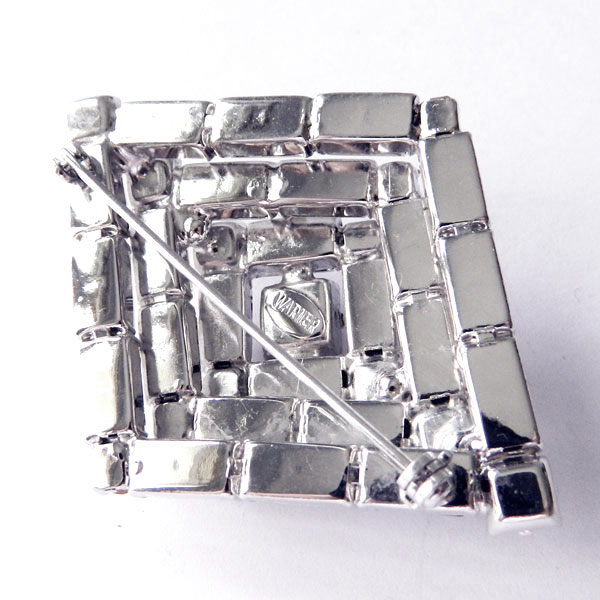 1950s Warner rhinestone brooch