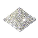 Warner rhinestone brooch