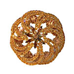 1960s Hobe amber rhinestone brooch