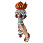 Liberty torch brooch