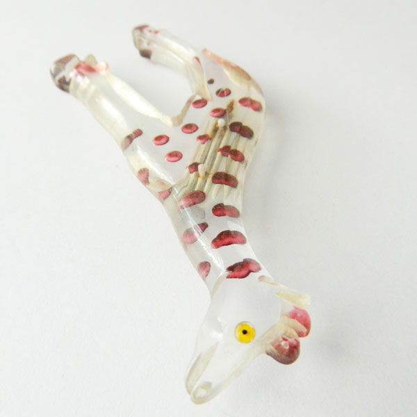 Lucite giraffe brooch