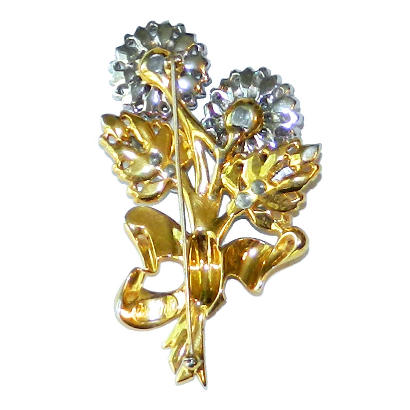 1940's Coro Craft rhinestone brooch