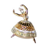 1940s Coro dancer brooch