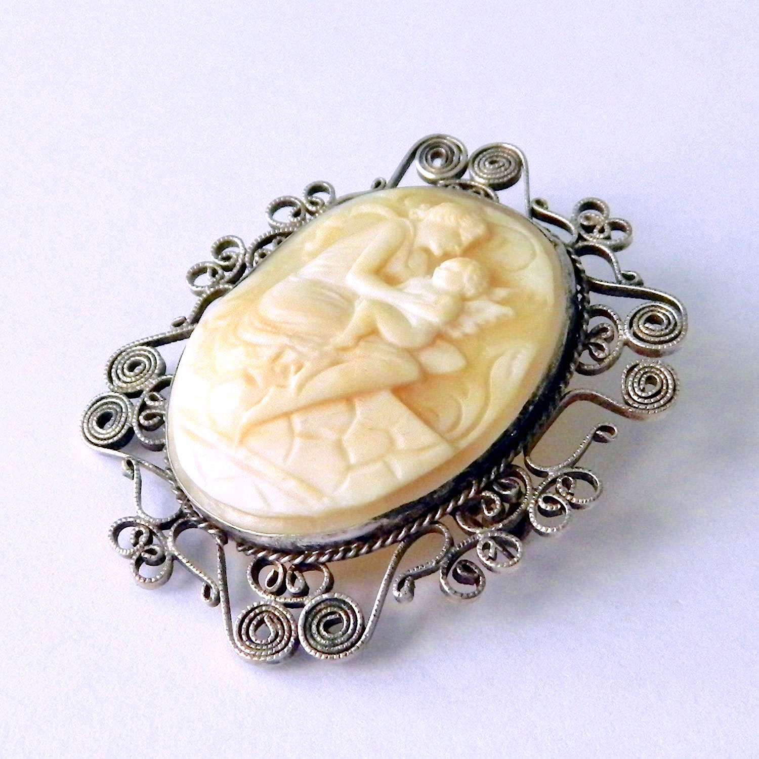 Vintage cameo brooch