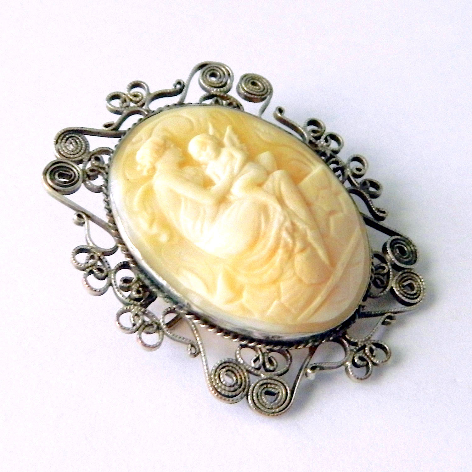 Vintage cameo brooch