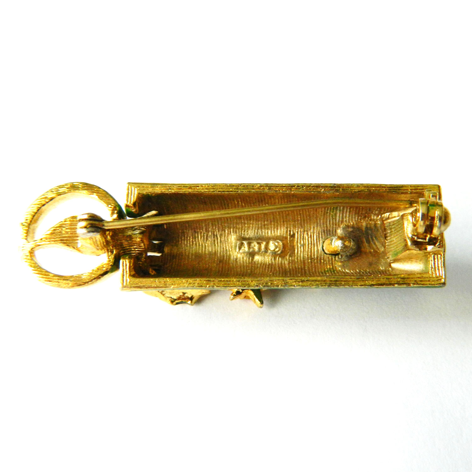 Christmas candle brooch