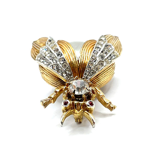 vintage cicada brooch