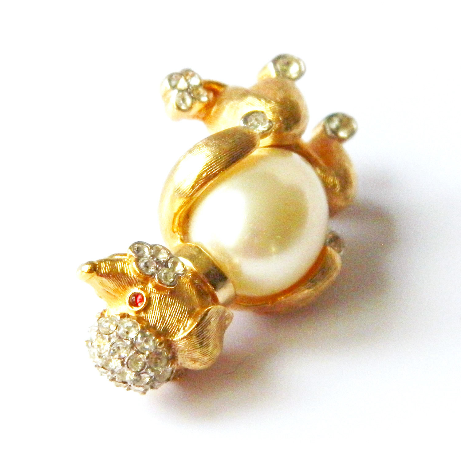 Trifari rhinestone poodle brooch