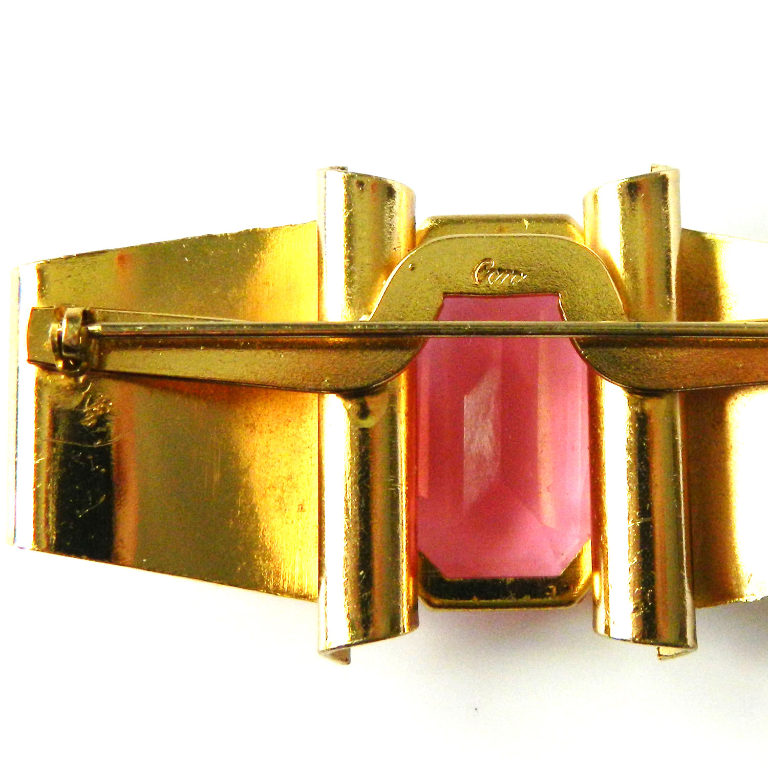 1940s Coro rhinestone brooch