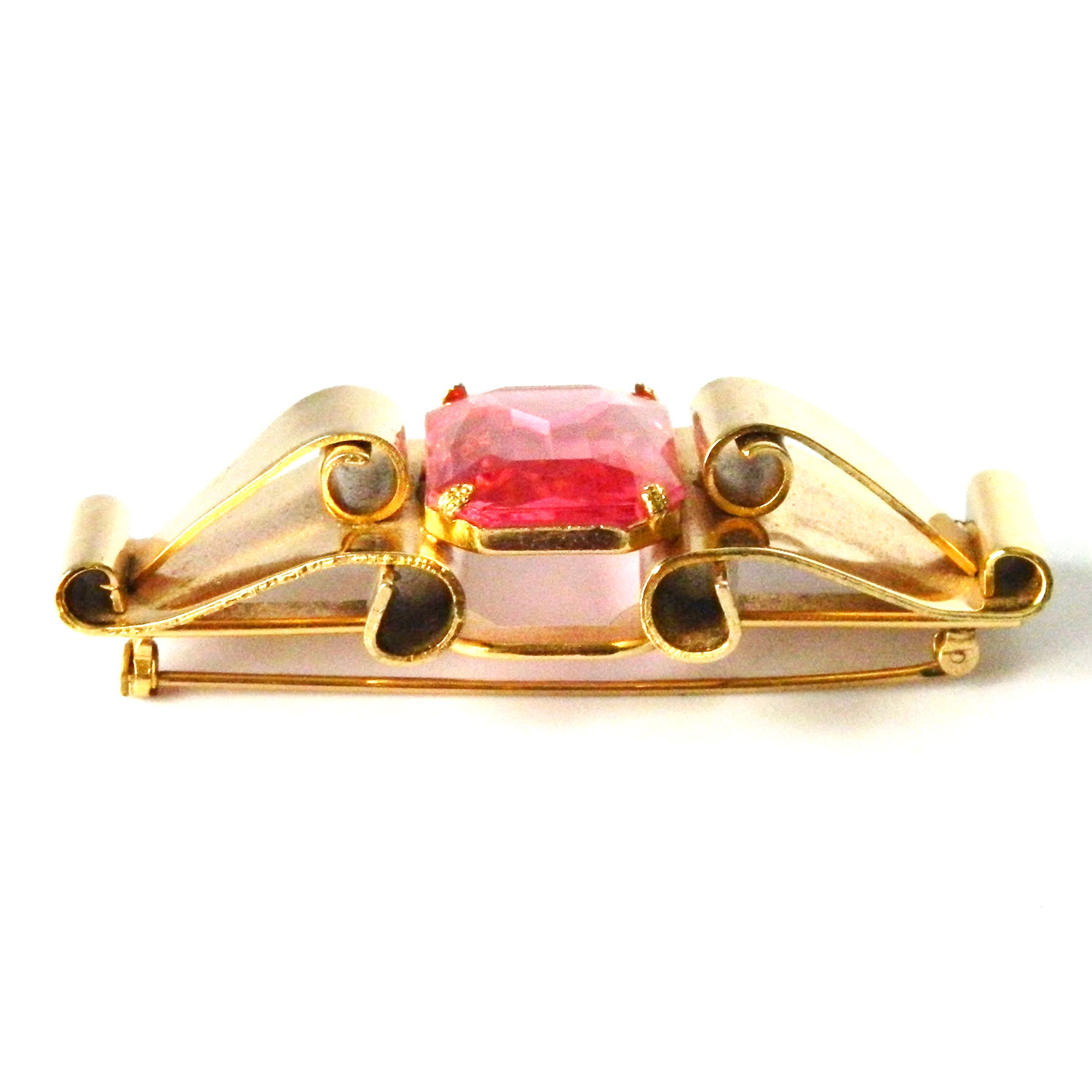 1940's Coro rhinestone brooch