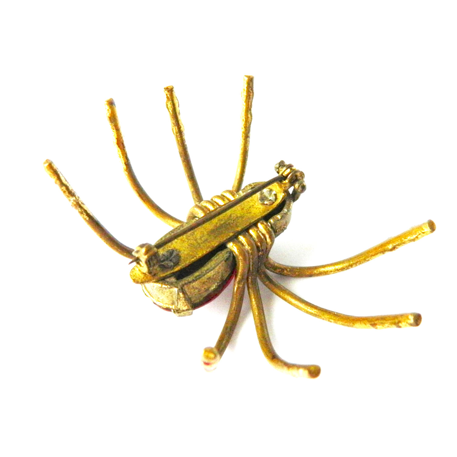 Rhinestone spider brooch