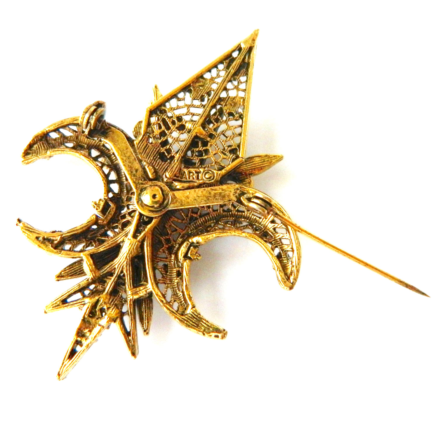 Floral fleur de lis Brooch