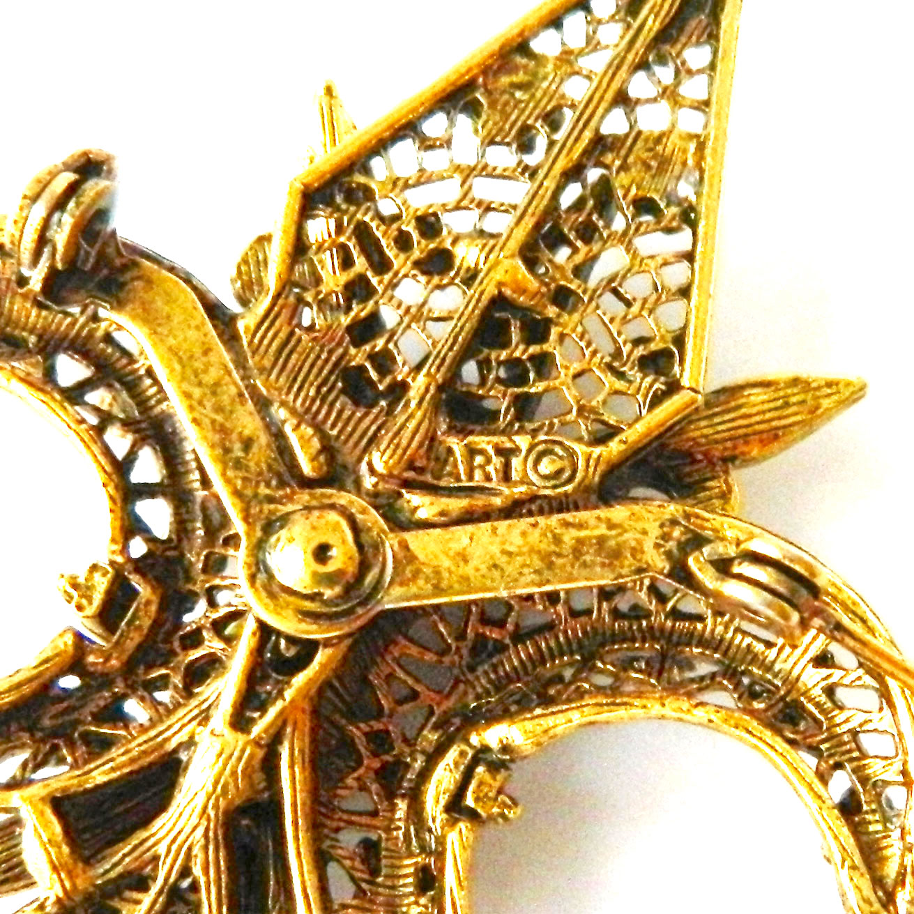 Floral fleur de lis Brooch