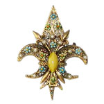 Art Fleur de lis brooch