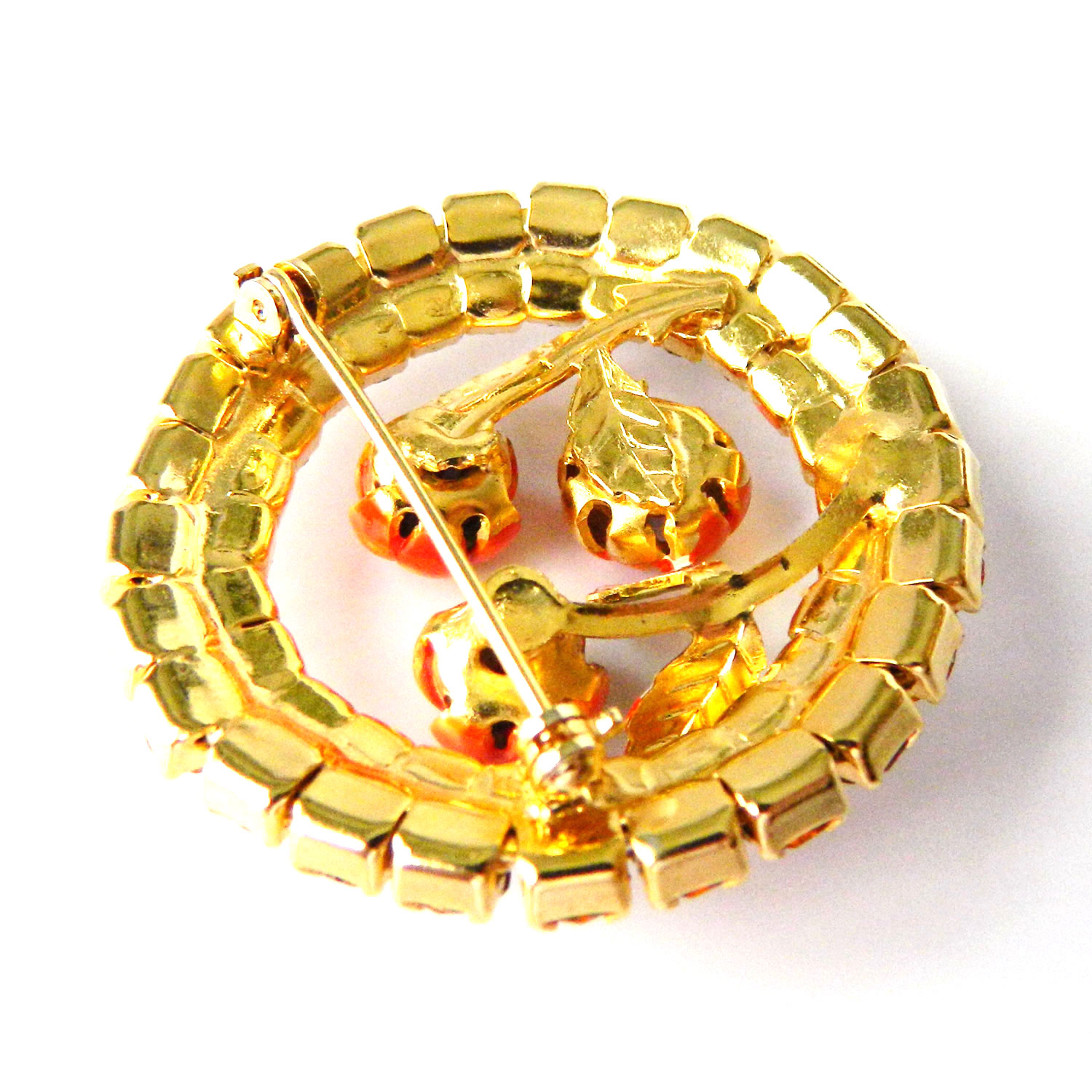 enamel flower brooch