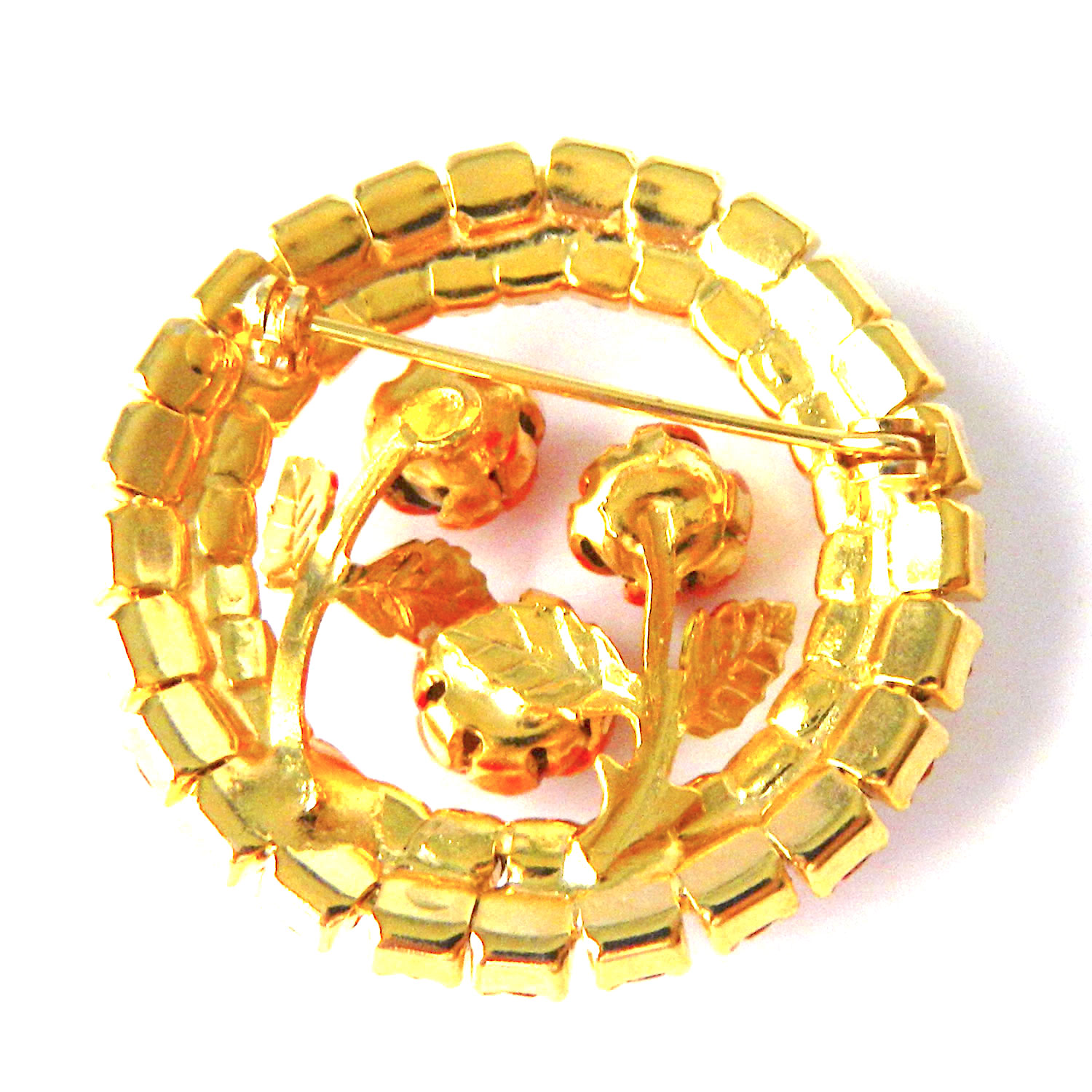 enamel flower brooch