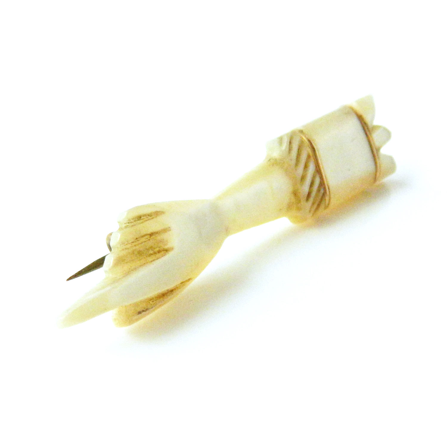 antique mother of pearl brooch