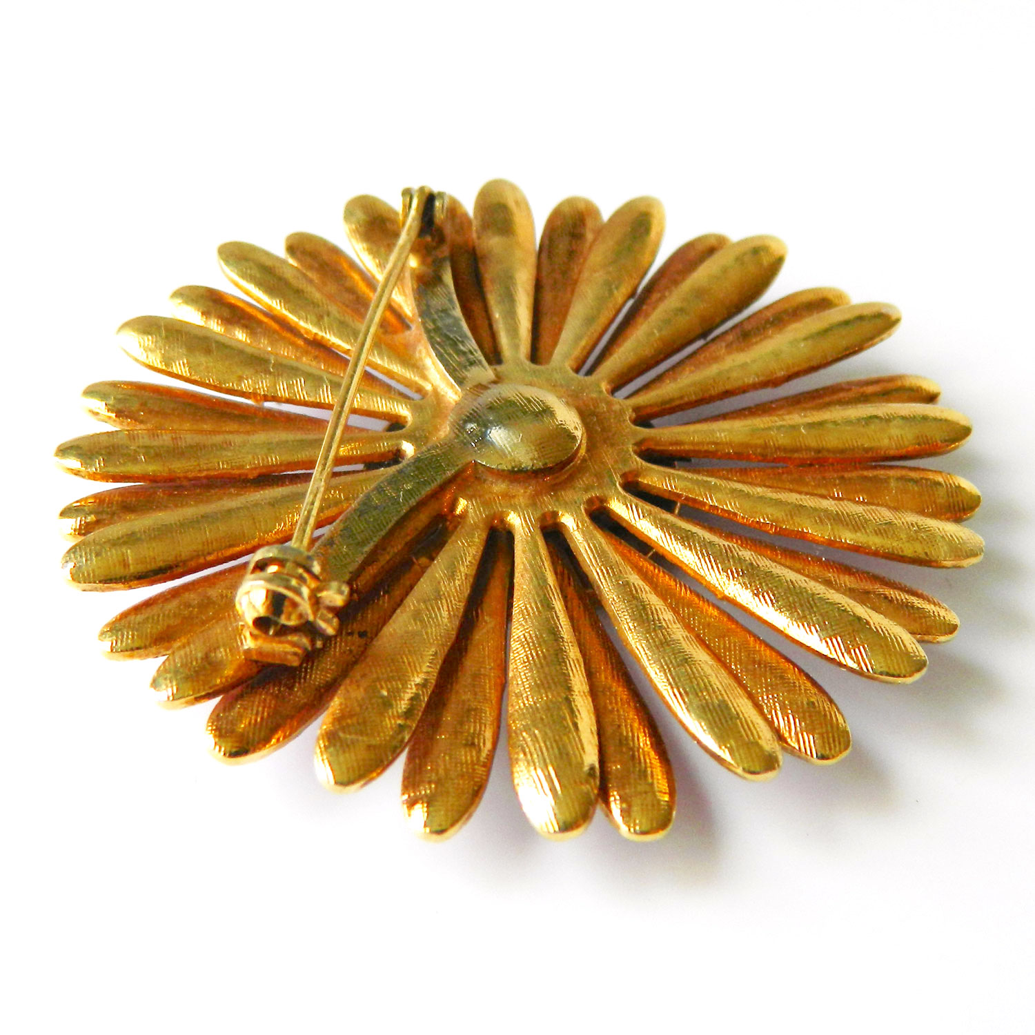 enamel flower brooch