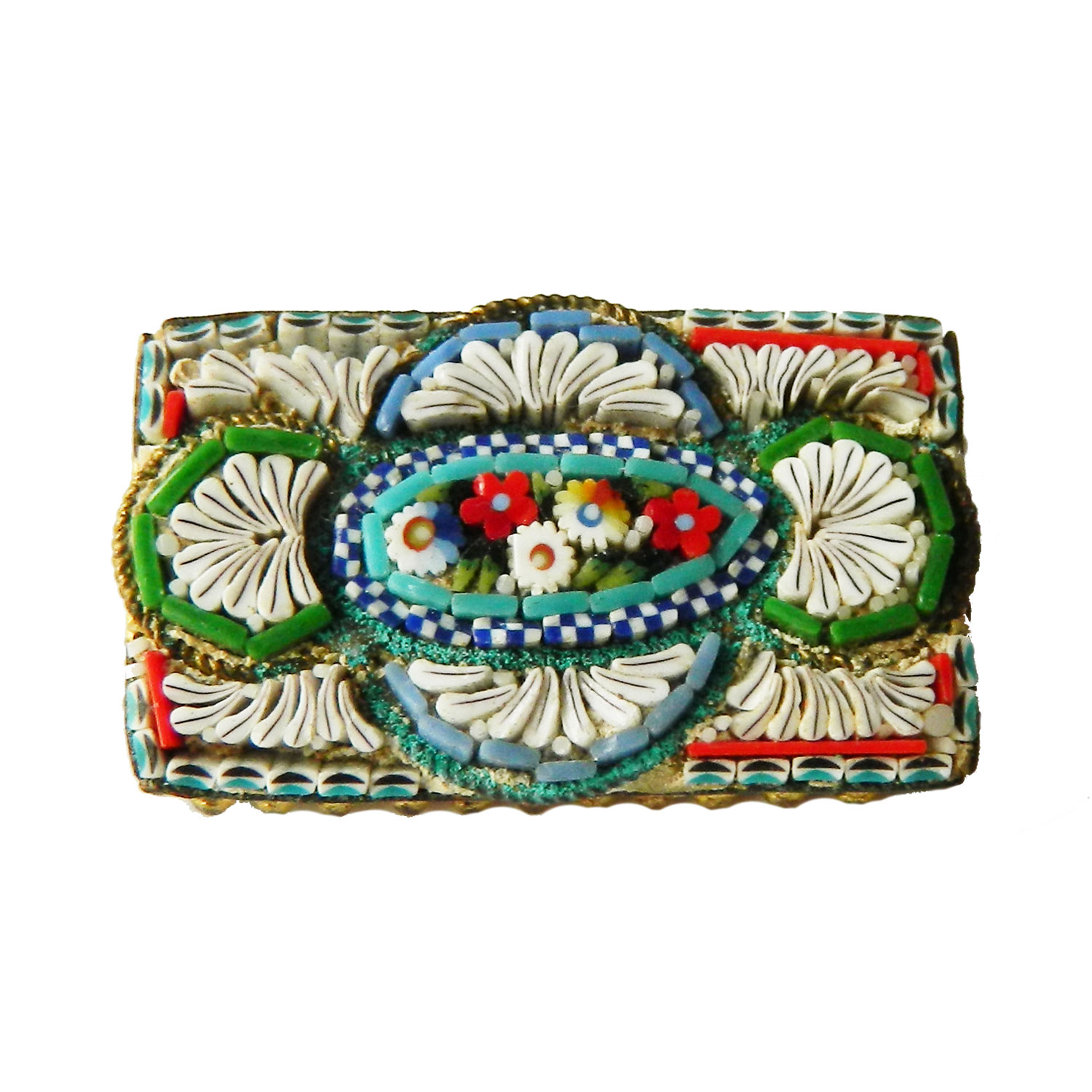 1920's Italian micro mosaic brooch