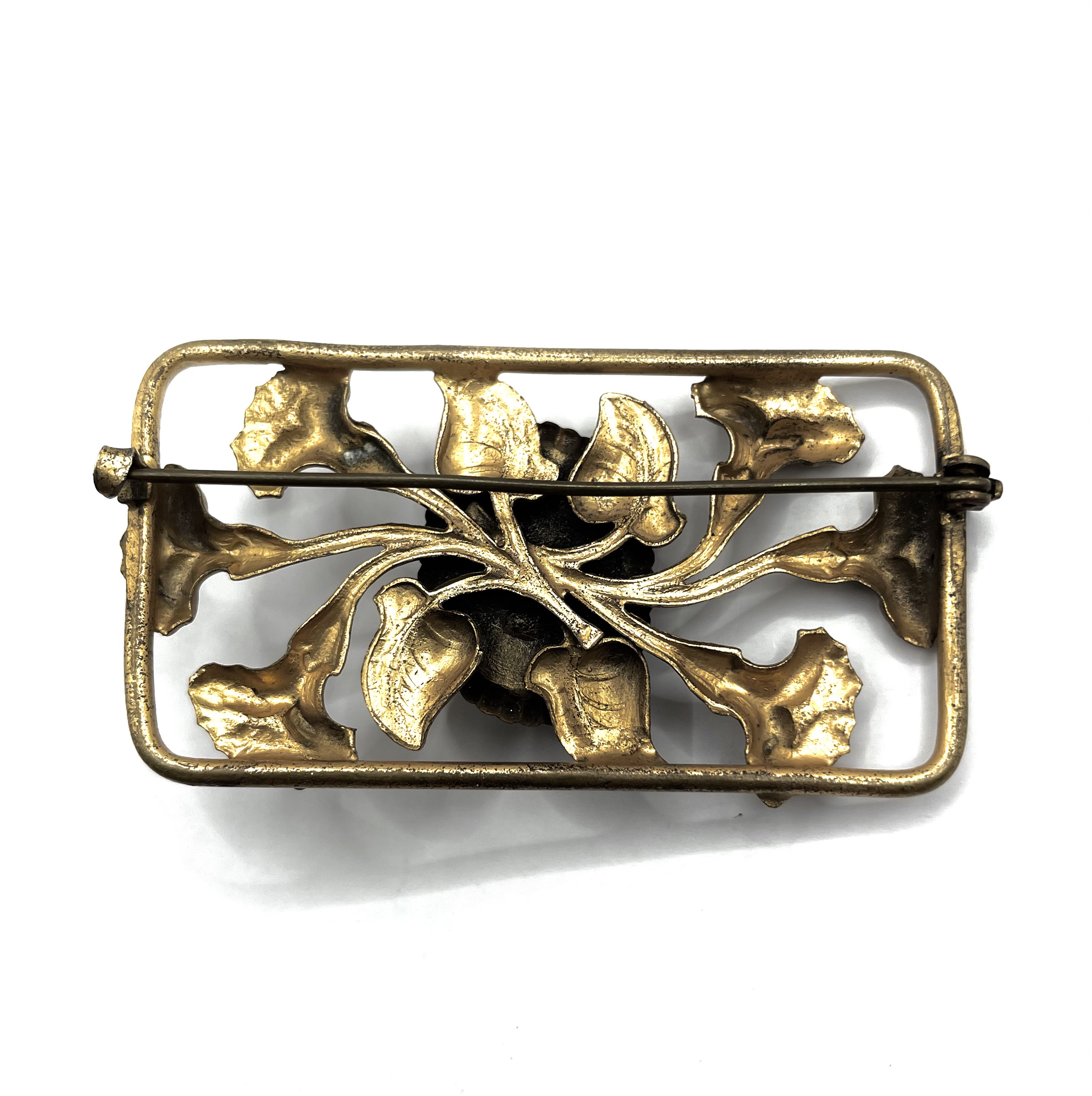 Victorian Antique lily flower brooch