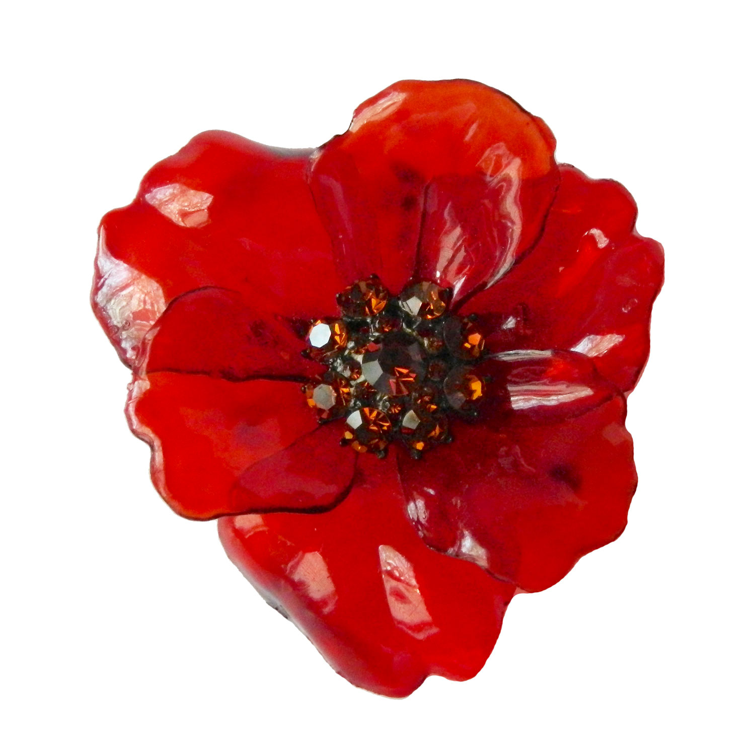 Plastic Flower Brooch