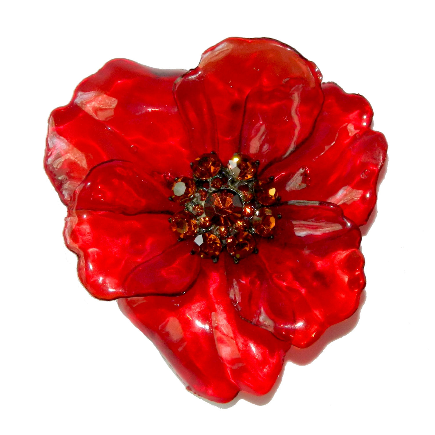 Plastic Flower Brooch