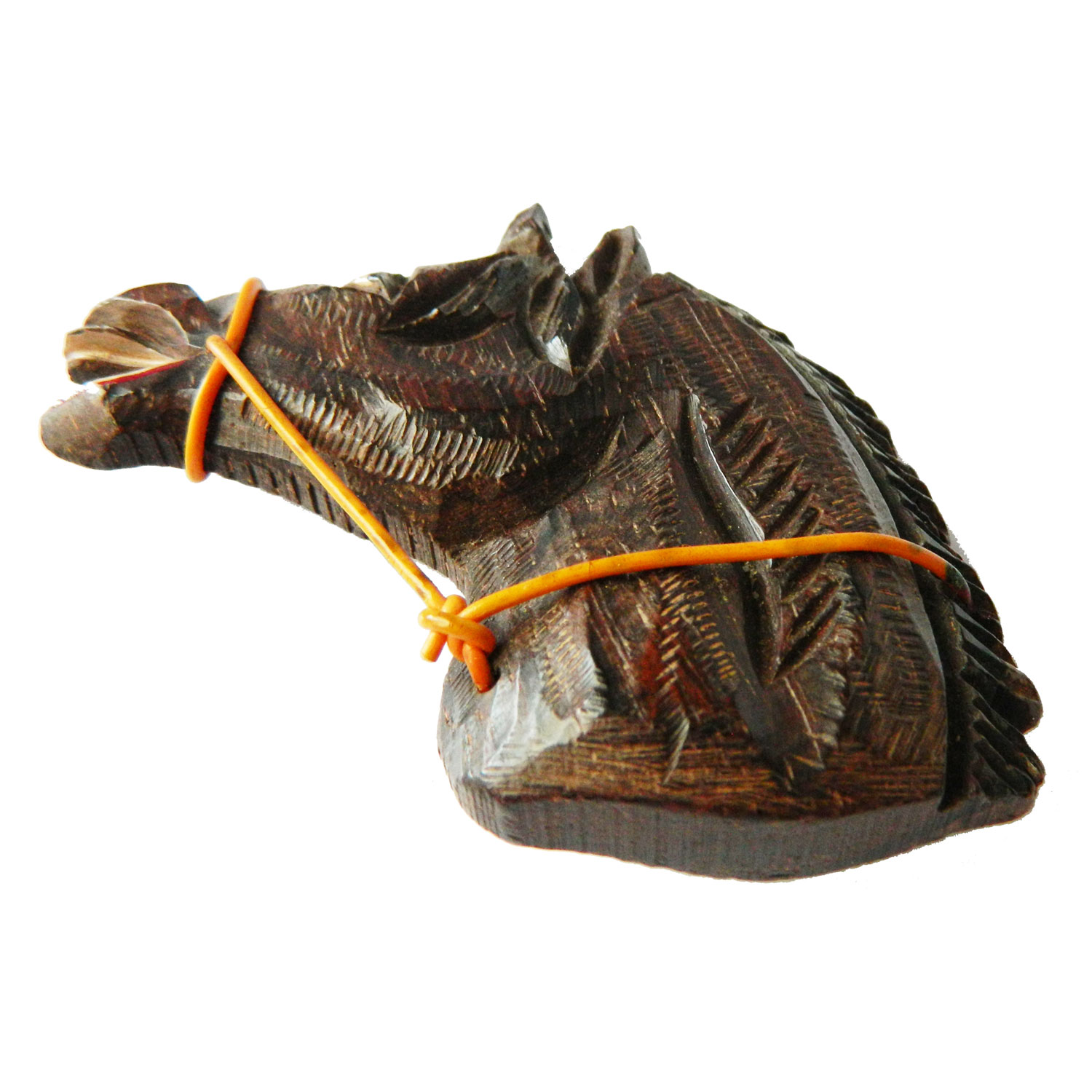 Hand carved rosewood brooch
