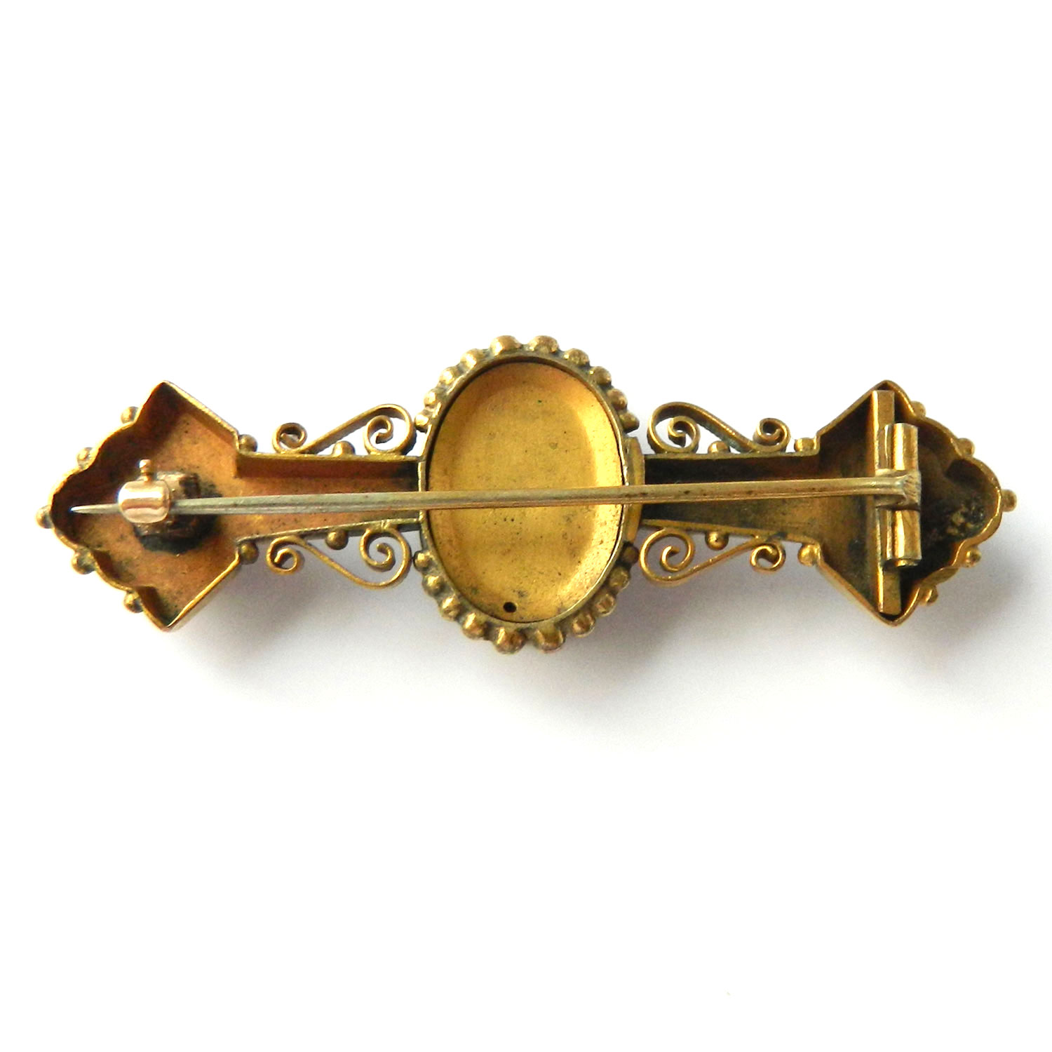 Antique micromosaic brooch