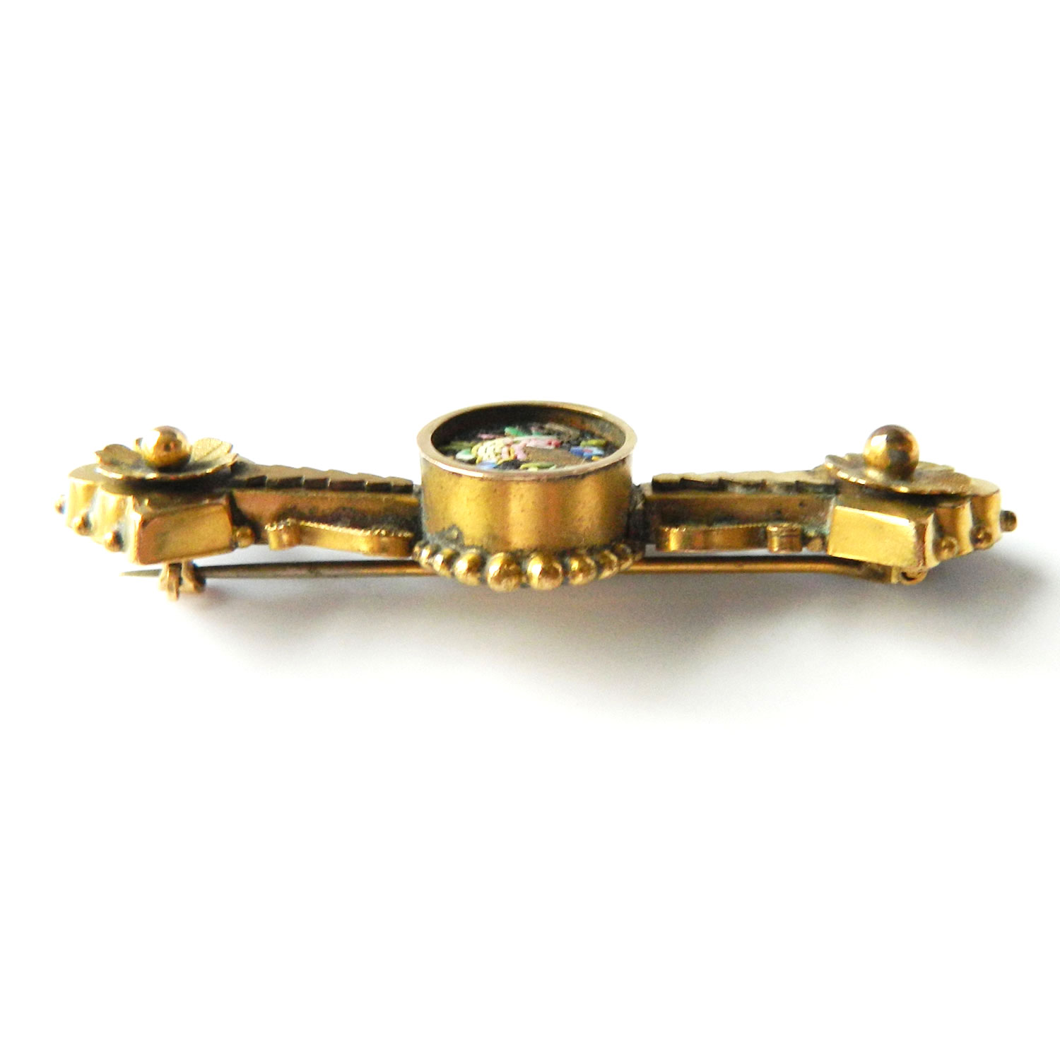 Antique micromosaic brooch