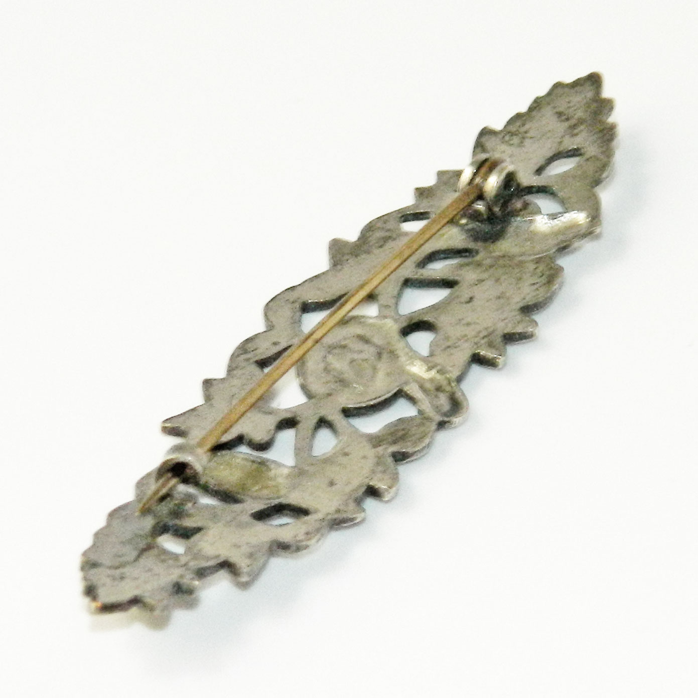 antique bird nest brooch