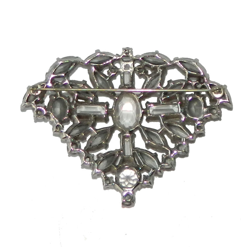 1930s rhinestone brooch