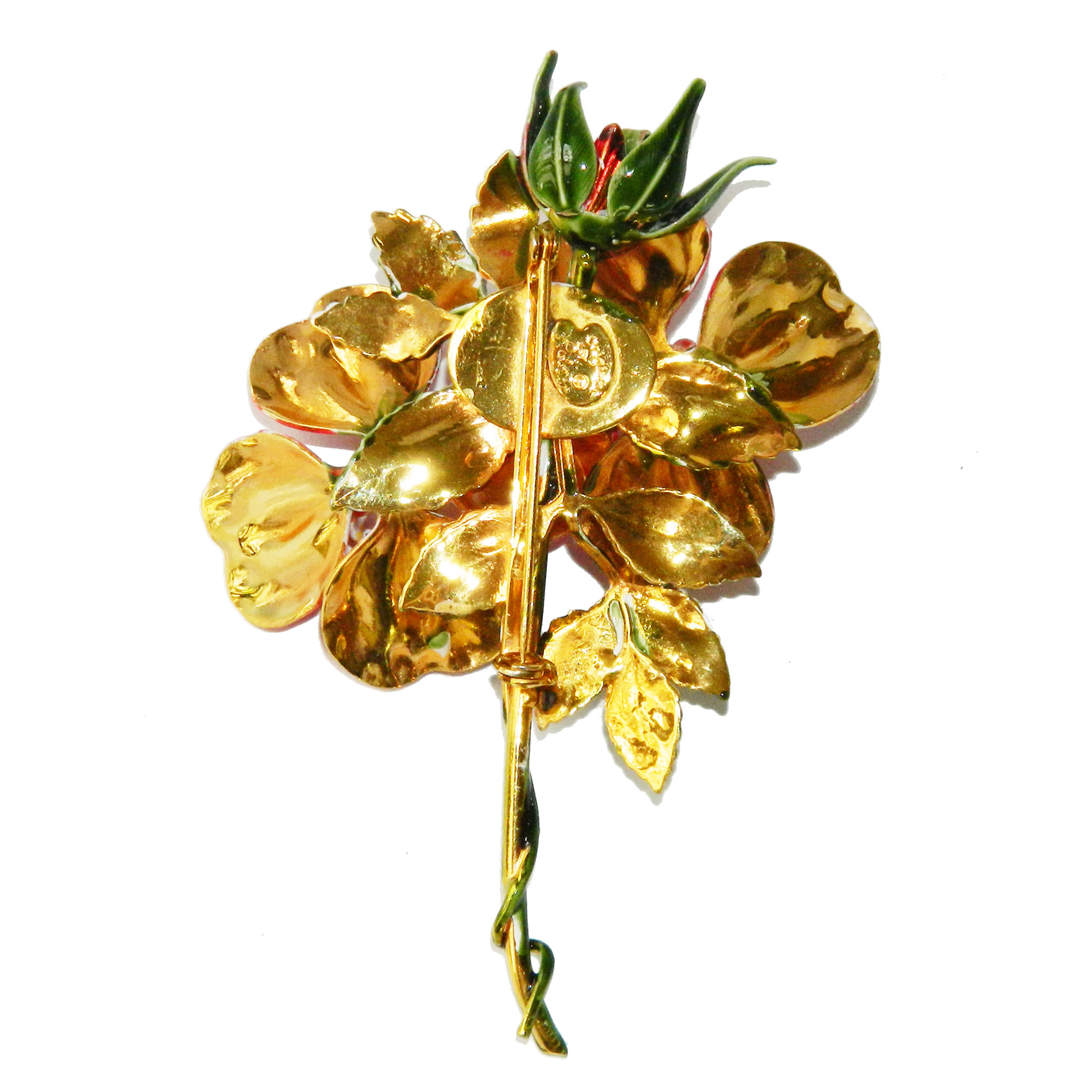 Original by Robert enamel flower brooch