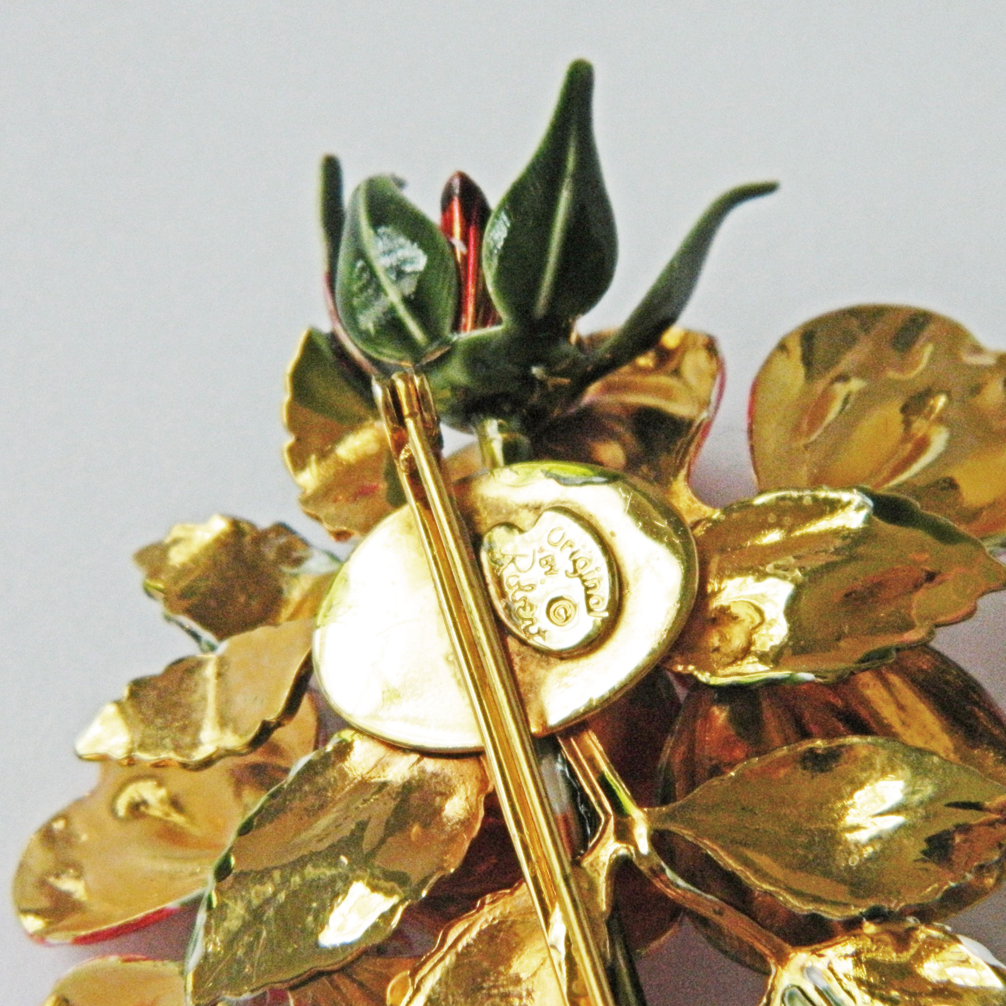 Original by Robert enamel flower brooch